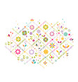 colorful flower symbol and graphic decoration vector image
