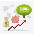 global economy money and business design vector image