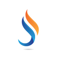 s flame logo vector image vector image