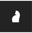 silhouette cat and turned the muzzle can be used vector image
