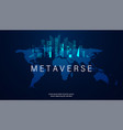 abstract metaverse smart city virtual reality vector image