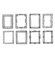 decorative frame ornate border or divider set vector image