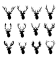 deer hunter heads set vector image