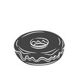 donut icon in retro style vector image vector image