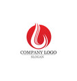 fire flame logo template icon oil gas and energy vector image vector image
