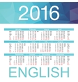 calendar for 2016 on white background week starts vector image