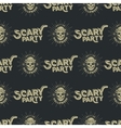 happy halloween pattern design white black letters vector image