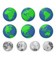 planet earth and moon vector image