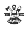 set of carpentry logo templates vector image
