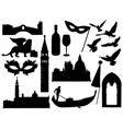 sketches of venice silhouettes collection vector image