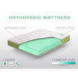 white orthopedic mattress ad vector image vector image