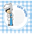 boy with knife vector image