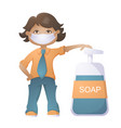 boy with mask vector image