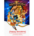 lord rama with bow arrow killing ravan vector image vector image