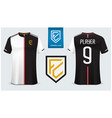 soccer jersey football kit mockup template design vector image