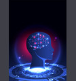 artificial intelligence concept technology vector image vector image