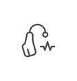 hearing aid line icon vector image