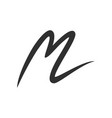 initial m stroke lettermark symbol design vector image vector image