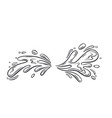 ocean wave outline vector image vector image