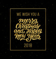 merry christmas and happy new year card vector image