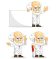 scientist or professor customizable mascot 5 vector image vector image