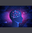 artificial intelligence concept technology vector image vector image