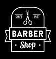 barber badge and logo good for your shop vector image vector image