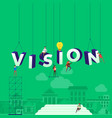flat design concept people working for building vector image