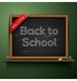 back to school blackboard on the shelf vector image vector image
