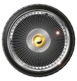 retro wheel with spokes vector image vector image