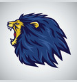 roaring lion logo mascot vector image vector image