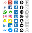 social media icon for facebook whatsapp skype vector image