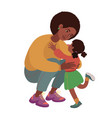 mom and daughter family portrait african-american vector image