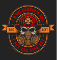 vintage firefighter colorful print template vector image vector image