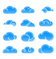 cloud logo symbol sign icon set design vector image