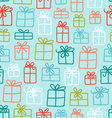 gift boxes pattern vector image vector image