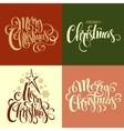 merry christmas lettering design set vector image vector image