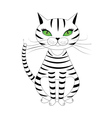 striped cat vector image