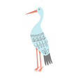 leleka - ukrainian traditional symbol stork bird vector image