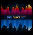 equalizer on abstract technology background vector image vector image
