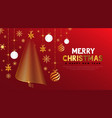 red christmas card template background vector image