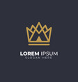 geometric vintage crown icon logo design vector image vector image