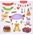 happy birthday set vector image vector image
