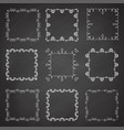 collection of ornamental frames hand drawn square vector image vector image