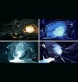 collection underground landscapes vector image