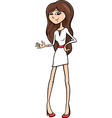 cute girl cartoon vector image