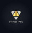 triangle gold logo vector image vector image