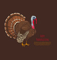 happy thanksgiving day poster with animal vector image