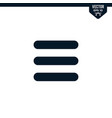 menu option icon collection in glyph style solid vector image
