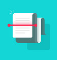 scanning document icon or ocr software text vector image